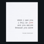 Love quote art typography Shakespeare Poster<br><div class="desc">Love quote art typography Shakespeare</div>