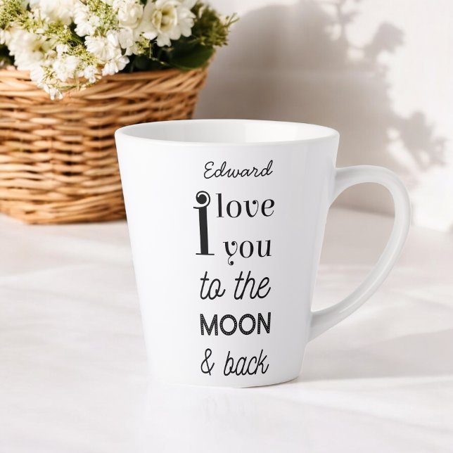 Love Quote Black White Typography Latte Mug (Creator Uploaded)