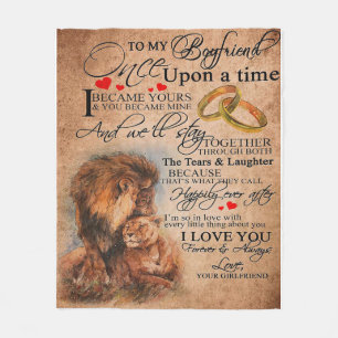 Love Quote For Boyfriend, Boyfriend Birthday Gift Fleece Blanket