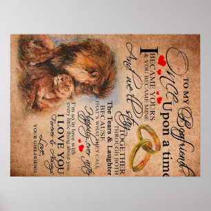 Love Quote For Boyfriend, Boyfriend Birthday Gift Poster