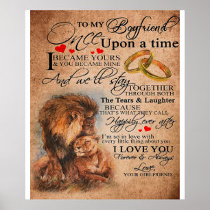 Love Quote For Boyfriend, Boyfriend Birthday Gift Poster