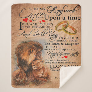 Love Quote For Boyfriend, Boyfriend Birthday Gift Sherpa Blanket