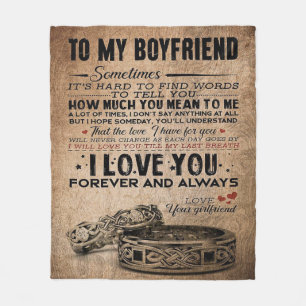 Love Quote For Boyfriend Funny Quotes Present Fleece Blanket