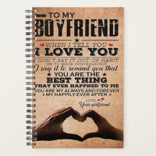 Love Quote For Boyfriend, Husband Love Birthday Planner