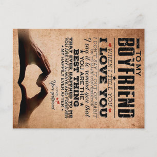 Love Quote For Boyfriend, Husband Love Birthday Postcard