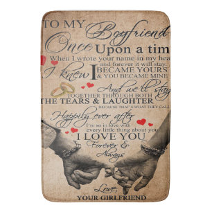 Love Quote For Boyfriend Lovely Quotes Gift Bath Mat