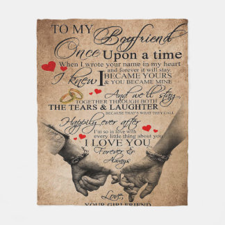 Love Quote For Boyfriend | Lovely Quotes Gift Fleece Blanket