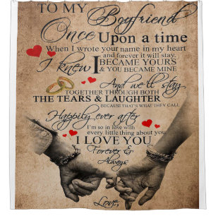 Love Quote For Boyfriend Lovely Quotes Gift Shower Curtain