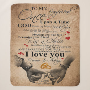 Love Quote For Boyfriend   Matching Couple Gift Sherpa Blanket