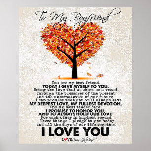 Love Quote For Boyfriend Trendy Gift Poster