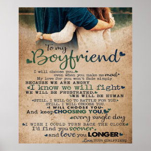 Love Quote For Boyfriend   Trendy Gift Poster