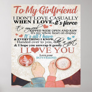 Love Quote For Girlfriend   Funny Quotes Gift Poster