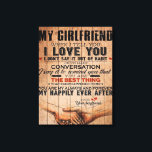 Love Quote For Girlfriend,Girlfriend Birthday Gift Canvas Print<br><div class="desc">Love Quote For Girlfriend, Girlfriend Birthday Gift</div>
