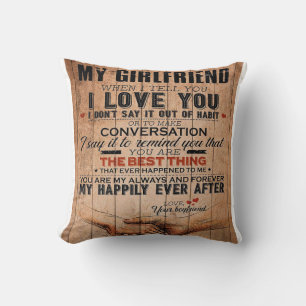 Love Quote For Girlfriend,Girlfriend Birthday Gift Cushion