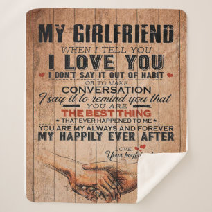 Love Quote For Girlfriend,Girlfriend Birthday Gift Sherpa Blanket