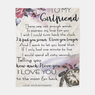 Love Quote For Girlfriend | Lovely Couple Gift Fleece Blanket