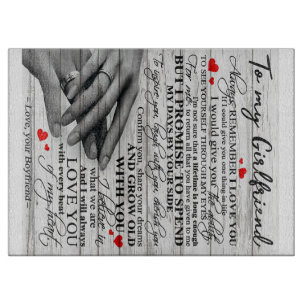 Love Quote For Girlfriend   Matching couple gift Cutting Board