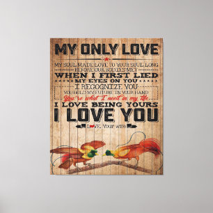 Love Quote For Husband   Best Gift For Husband Canvas Print