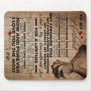 Love Quote For Husband   Best Gift For Husband Mouse Pad