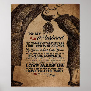 Love Quote For Husband Best Gift For Husband Poster