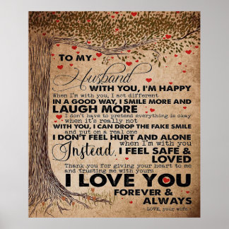 Love Quote For Husband | Cute Gift For Boyfriend Poster