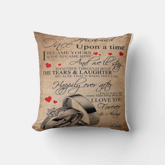 Love Quote For Husband | Funny Quotes Gift Cushion (Front)