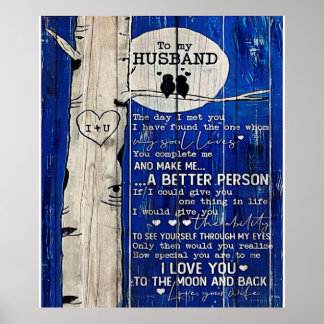 Love Quote For Husband Gift Idea, Husband Birthday Poster