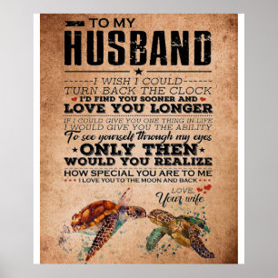 Love Quote For Husband Gift Idea, Husband Birthday Poster