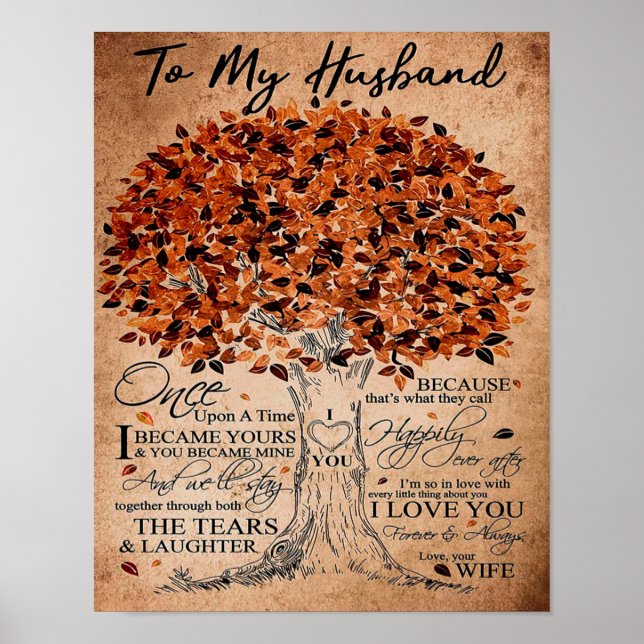 Love Quote For Husband Gift Idea, Husband Birthday Poster (Front)