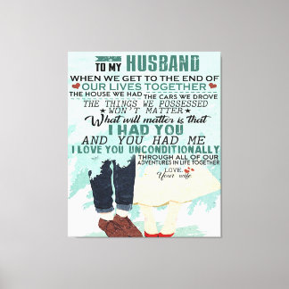Love Quote For Husband | Lovely Gift Canvas Print
