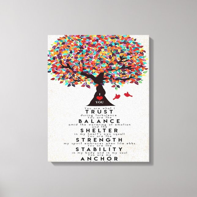 Love Quote For Husband | Lovely Gift Canvas Print (Front)
