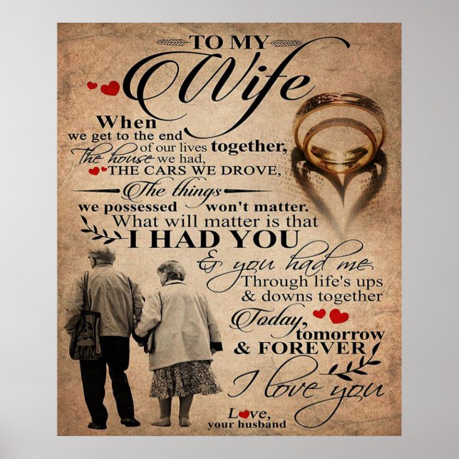 Love Quote For Wife | Home Decor Gift (Front)