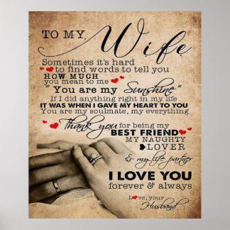Love Quote For Wife | Home Decor Gift