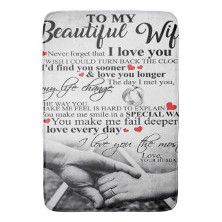 Love Quote For Wife | Matching Couples Gift Bath Mat