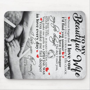 Love Quote For Wife Matching Couples Gift Mouse Pad