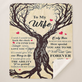 Love Quote For Wife | Retro Ànd Vintage Gift Sherpa Blanket