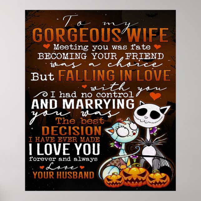 Love Quote For Wife | Trendy Present For Wife Poster (Front)
