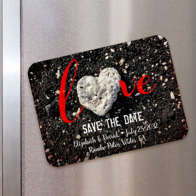 Love Quote Hawaii Beach Heart Photo Save the Date Magnet (Creator Uploaded)