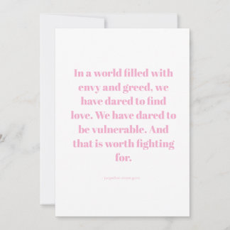 Love quote invitation