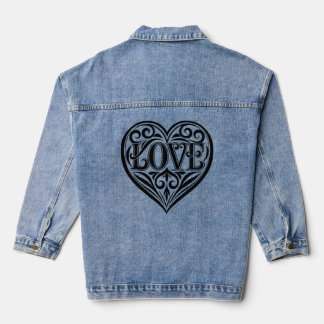 Love quote men's denim jacket