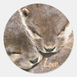 Love Quote - Otters Classic Round Sticker