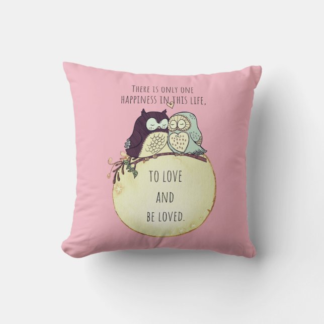 Love Quote Pink Cushion (Front)