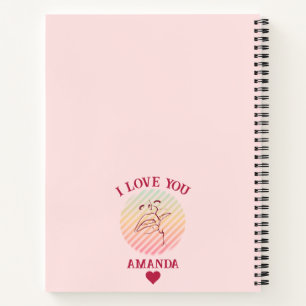 Love Quote Romantic Kiss Notebook