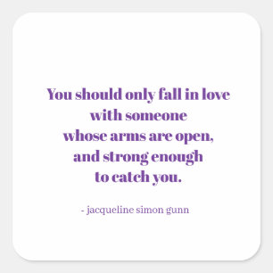 Love quote square sticker