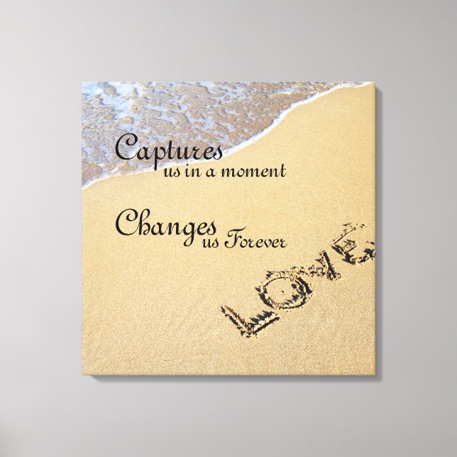 Love Quote Stretched Canvas Print (Front)
