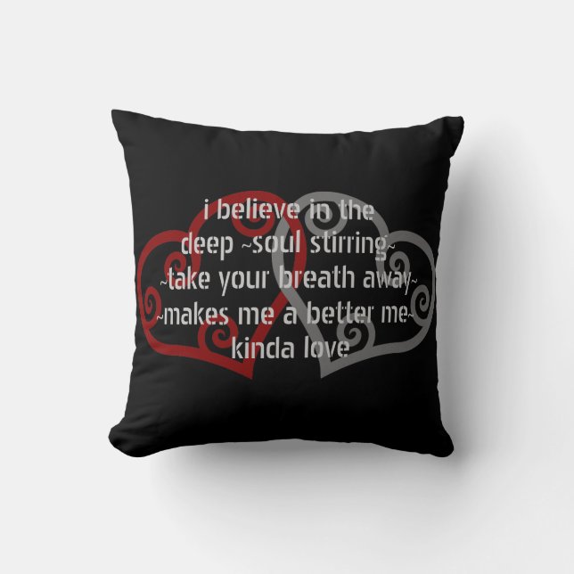 Love Quote Throw Pillow (Front)