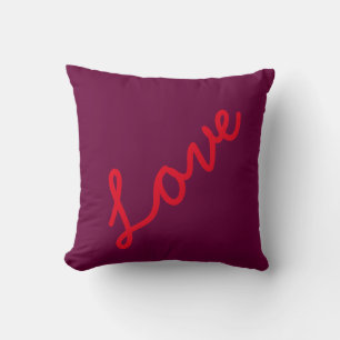 Love Quotes Purple Background Theme Beach Wedding Cushion