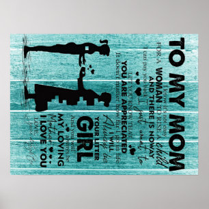 Love Quotes To Mother To My Mum Letter Poster