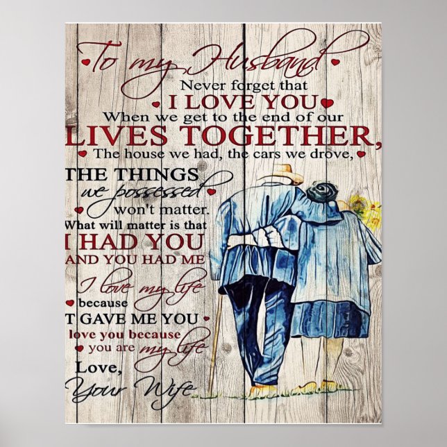 Love Quotes To My Husband, Home Decor (Front)