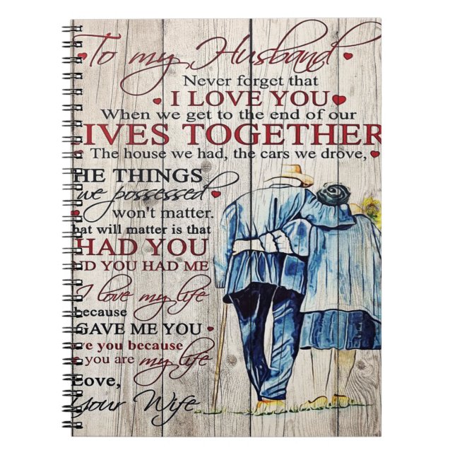 Love Quotes To My Husband, Home Decor Notebook (Front)